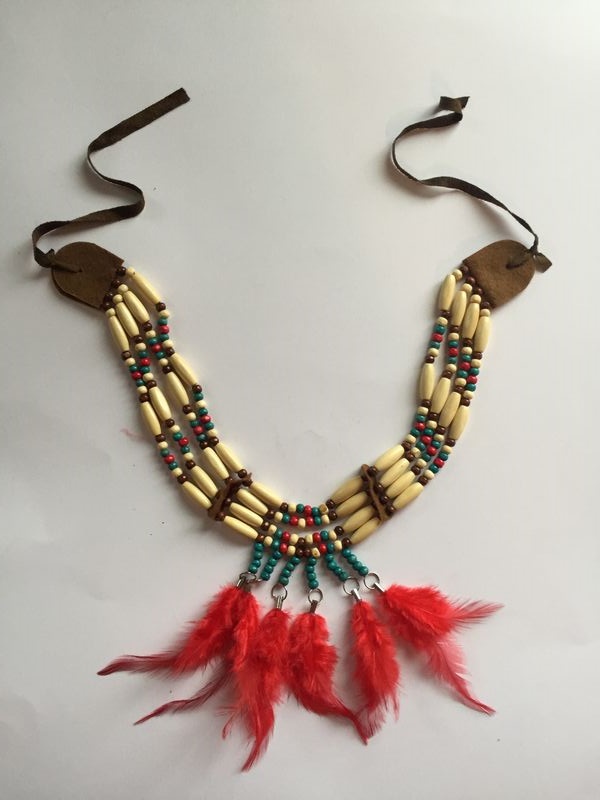 Productos | indios-y-vaqueros-collar-indio | plumas | Tejidos Chimo | disfraces,
